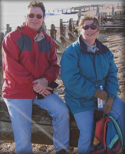 Andrew and Sharon at Rye Harbour, England